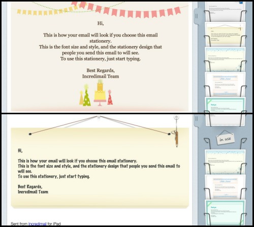 IncrediMail App for the iPad Visually Appealing Bulletin