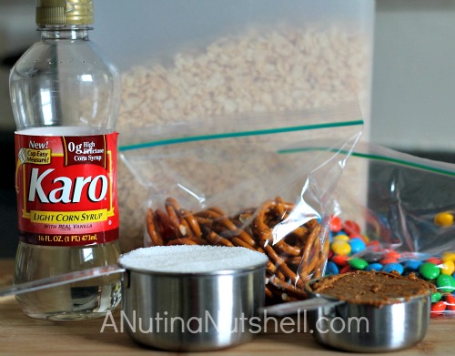 Crispy pretzel bars ingredients