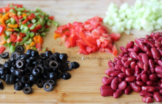 fresh ingredients for Tuscan House Italian salad