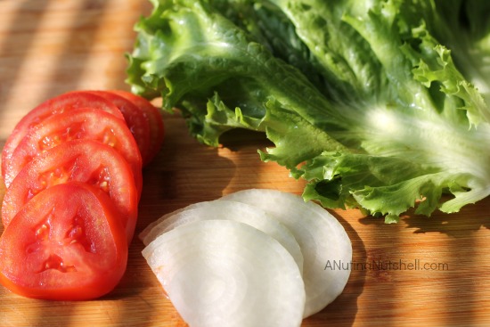 fresh fixings for burgers