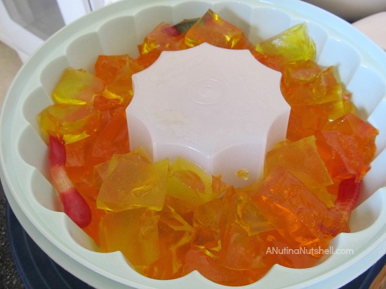 layer JELL-O squares in mold