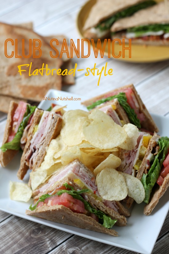 Club sandwich flatbread-style