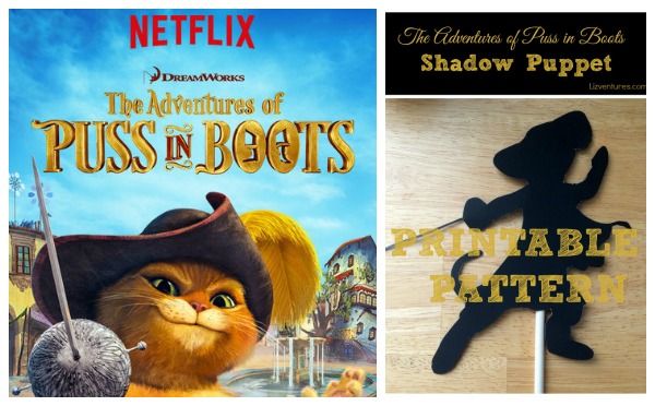 Adventures of Puss in Boots Netflix - shadow puppet craft