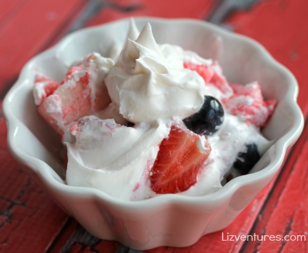 Creamy Strawberry Shortcake Trifle Fluff recipe