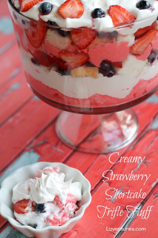 Creamy Strawberry Shortcake Trifle Fluff