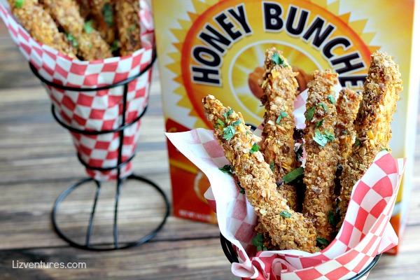 sweet potato fries made with Honey Bunches of Oats cereal