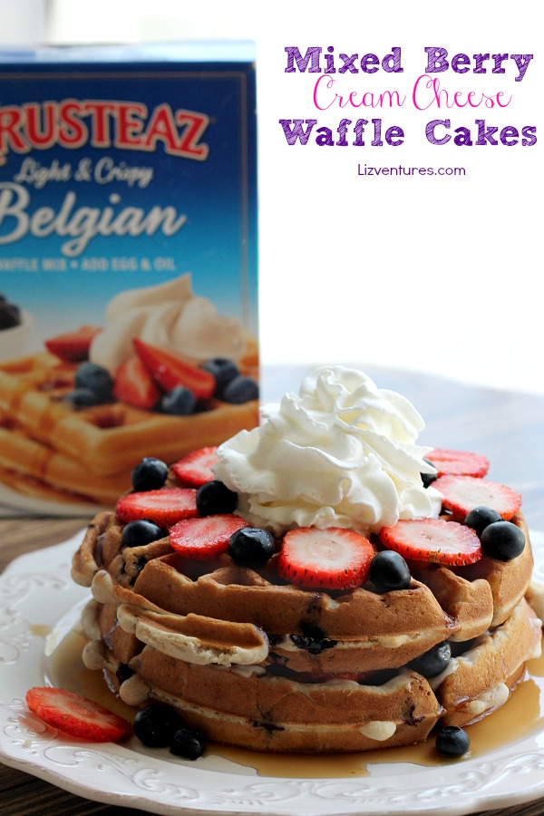 Mixed Berry Cream Cheese Waffles